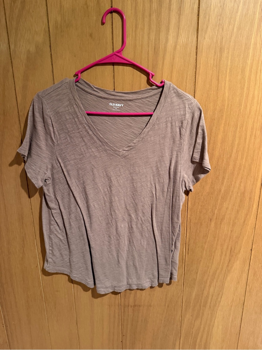 Old Navy Short Sleeve V-Neck Tee - Taupe Gray